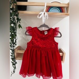 Baby girls red dress 9M